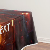 Fantasie Schattigee astronaut landschapsbrand Tafelkleed (Voorbeeld)