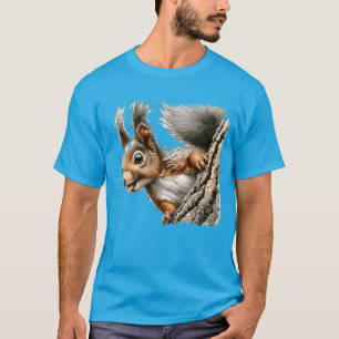 Fantasie Schattigee Eekhoorn Waterverf Tong T-shirt