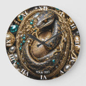 Fantasie Schattigee Eitjes Snake Sieraden Grote Klok (Voorkant)