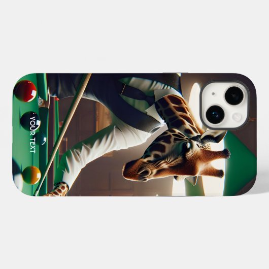 Fantasie Schattigee Giraffe Spelen Snooker Case-Mate iPhone Case (Achterkant (horizontaal))