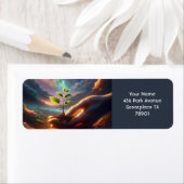 Fantasie Schattigee Hand Plant Bodem Etiket (Insitu)