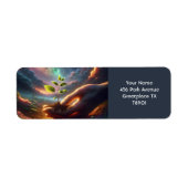 Fantasie Schattigee Hand Plant Bodem Etiket (Voorkant)