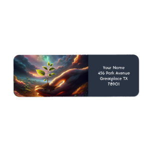 Fantasie Schattigee Hand Plant Bodem Etiket