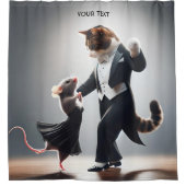 Fantasie Schattigee Krokodil Leeuw Tango Douchegordijn (Voorkant)