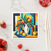 Fantasie Schattigee kubist stilleven Servet (Insitu)