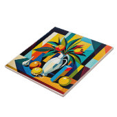 Fantasie Schattigee kubist stilleven Tegeltje (Zijkant)