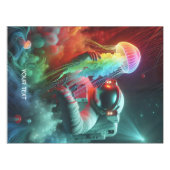 Fantasie Schattigee kwal astronaut ruimte Tafelkleed (Voorkant (Horizontaal))