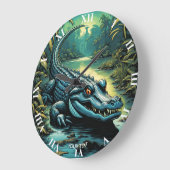 Fantasie Schattigee levendige Cartoon Alligator Bo Grote Klok (Hoek)