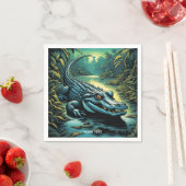 Fantasie Schattigee levendige Cartoon Alligator Bo Servet (Insitu)