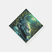 Fantasie Schattigee levendige Cartoon Alligator Bo Servet (Hoek)