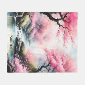 Fantasie Schattigee levendige Chinese stijl landsc Fleece Deken (Voorkant (Horizontaal))