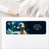 Fantasie Schattigee levendige glazen eendenbloemen Etiket (Insitu)