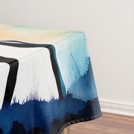 Fantasie Schattigee levendige herten kubist stijl Tafelkleed (Voorbeeld)