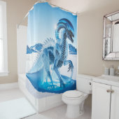 Fantasie Schattigee levendige ijsschepsel sculptuu Douchegordijn (In situ)