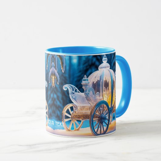 Fantasie Schattigee levendige ijswagen Winter Mok (Voorkant rechts)