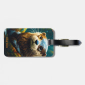 Fantasie Schattigee levendige majestueuze otterblo Bagagelabel (Achterkant horizontaal)