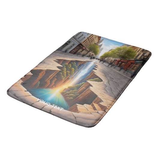 Fantasie Schattigee levendige optische illusie sta Badmat (Gekanteld)