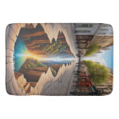 Fantasie Schattigee levendige optische illusie sta Badmat (Voorkant)