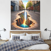 Fantasie Schattigee levendige optische illusie sta Canvas Afdruk (Insitu (Slaapkamer))