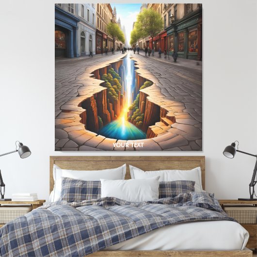 Fantasie Schattigee levendige optische illusie sta Canvas Afdruk (Insitu (Slaapkamer))