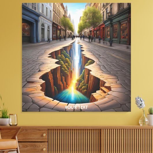 Fantasie Schattigee levendige optische illusie sta Canvas Afdruk (Insitu (Woonkamer))