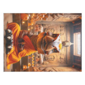 Fantasie Schattigee Monk T-Rex Mediteren Tafelkleed (Voorkant (Horizontaal))