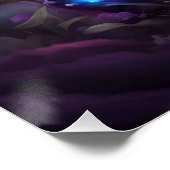 Fantasie Schattigee Paarse Baby Panda Perfect Poster (Hoek)