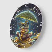 Fantasie Schattigee paraplu kikker regen Grote Klok (Hoek)