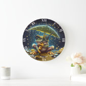 Fantasie Schattigee paraplu kikker regen Grote Klok (Huis)