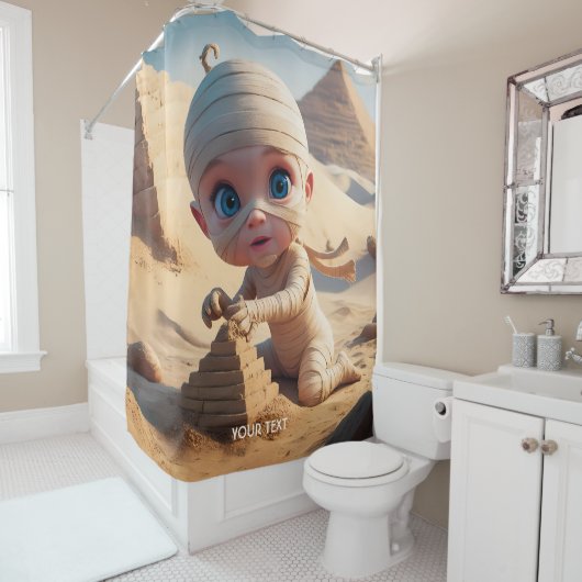 Fantasie Schattigee peuter Oude Egypte Douchegordijn (In situ)