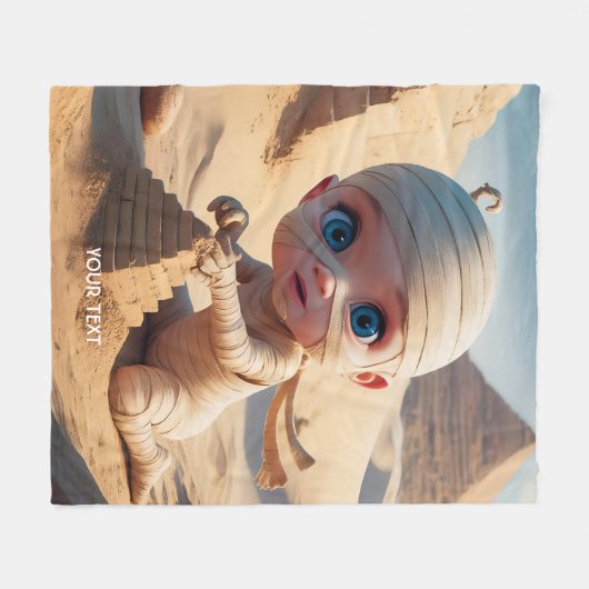 Fantasie Schattigee peuter Oude Egypte Fleece Deken (Voorkant (Horizontaal))