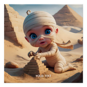 Fantasie Schattigee peuter Oude Egypte Perfect Poster