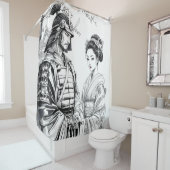 Fantasie Schattigee Samurai Geisha Pencil Douchegordijn (In situ)