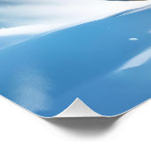 Fantasie Schattigee sneeuw luipaard hardlopen Perfect Poster (Hoek)