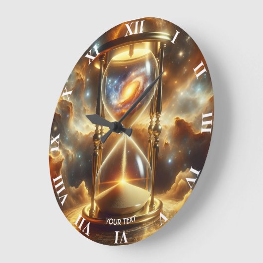 Fantasie Schattigee Space Glass Clock Grote Klok (Hoek)