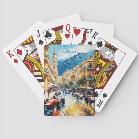 Fantasie Schattigee Vintage Auto's Race Pokerkaarten (Achterkant)