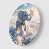 Fantasie Schattigee Vivid Cloud Elephant Sky Grote Klok (Hoek)