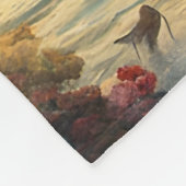 Fantasie Schattigee Vivid Flowers Jumping Dolphin Fleece Deken (Hoek)