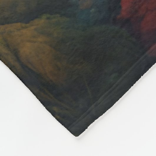 Fantasie Schattigee Vivid Flowers Majestic Rhino Fleece Deken (Hoek)