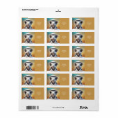 Fantasie Schattigee Vivid Witte Kant Schildpad Etiket (Full Sheet)