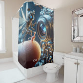 Fantasie Schattigee Vliegrobot Vinger Douchegordijn (In situ)