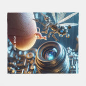 Fantasie Schattigee Vliegrobot Vinger Fleece Deken (Voorkant (Horizontaal))