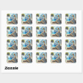 Fantasie Schattigee Waterverf Vrouwen Zee Vierkante Sticker (Vel)