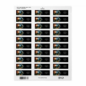 Fantasie Schattigee Wolf Dubbele Expositie Etiket (Full Sheet)