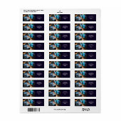 Fantasie Schattigee Wolf Vlinder Ruimte Etiket (Full Sheet)