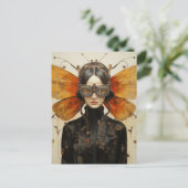 Fantasie Scifi Insect Vrouw Briefkaart (Staand voorkant)