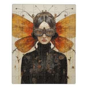 Fantasie Scifi Insect Vrouw Puzzel