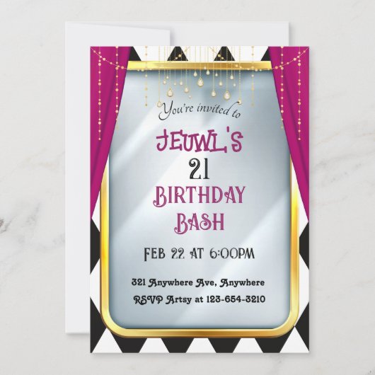 Fantasie Spiegel Kaart (Voorkant)