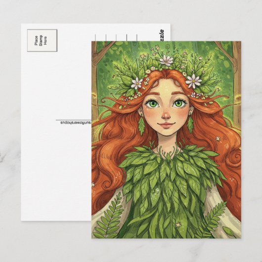 Fantasie, Sprookje, Elf, Mavka, Sprookje Briefkaar Briefkaart (Voorkant / Achterkant)