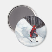 Fantasie Sprookje Kunstmagneet - Wolf Within Magneet (Voorkant / Achterkant)